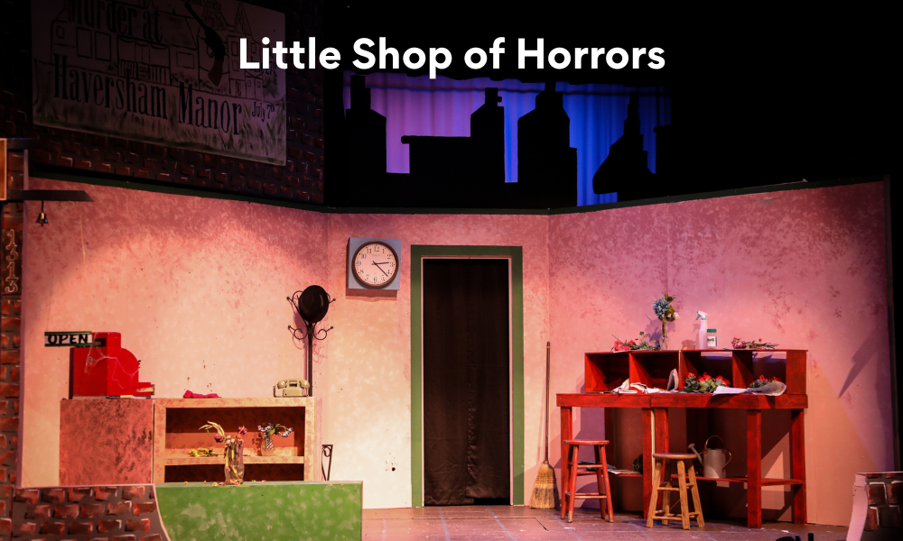 scenic view of Little shop of horror set _ Peyton worked as Properties Designer